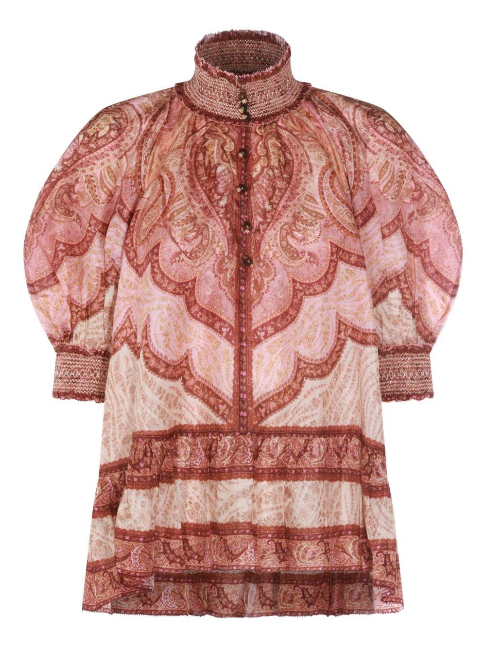 Blusa Wanderlust con stampa paisley in borgogna Zimmermann - donna 