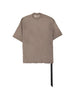 Men's Rick Owens DRKSHDW beige raw-cut hem T-shirt