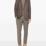 Pantaloni con coulisse e pieghe in marrone Briglia 1949 - uomo 