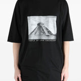T-shirt con stampa in nero Rick owens drkshdw - uomo 