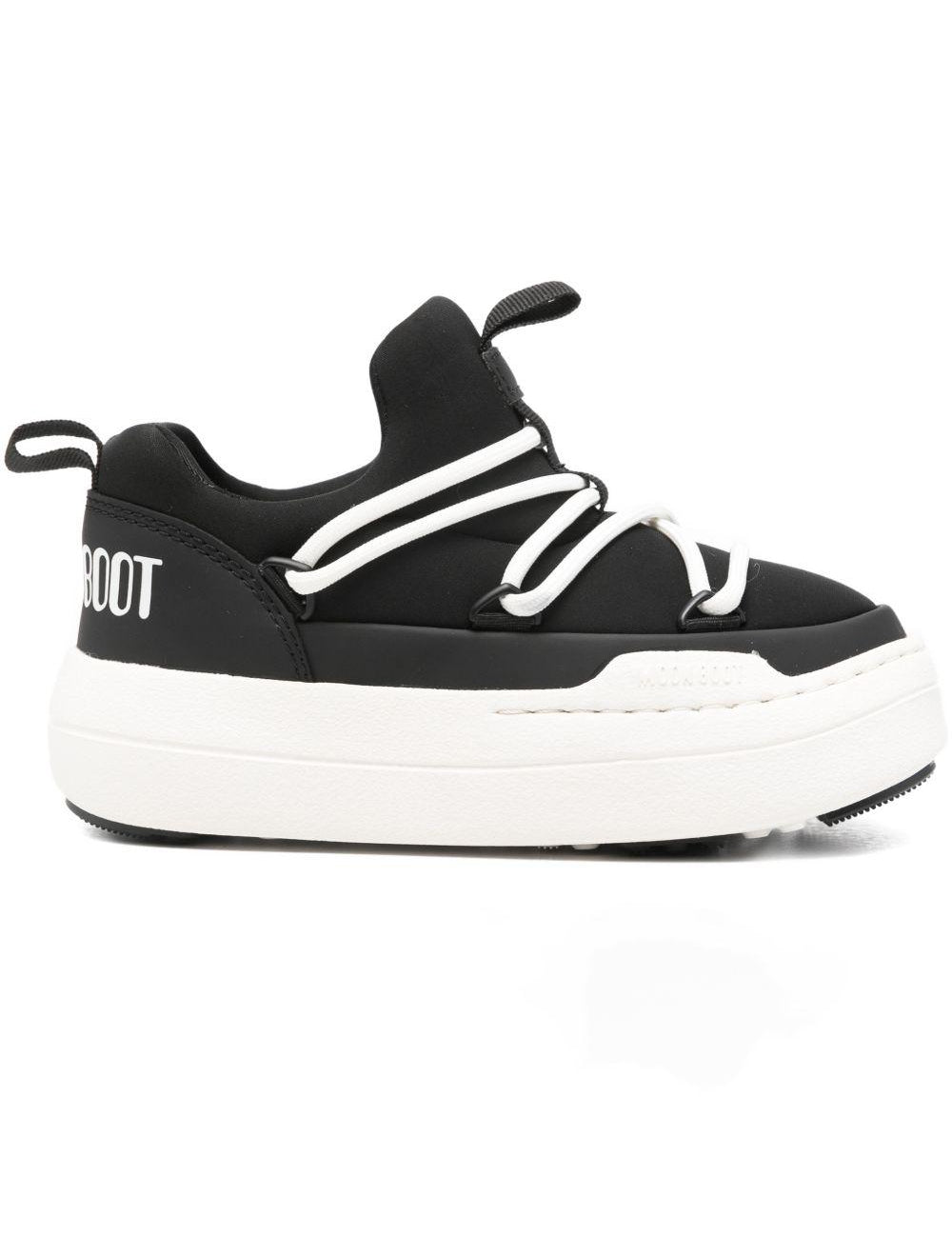 Stivaletti jr park low lace in nero e bianco 