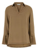 Blusa in cady di seta stretch dover in marone Maxmara - donna