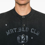 Felpe stile cardigan con stampa in nero Khoki - uomo 