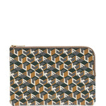 Borsa con stampa grafica all-over in marrone 