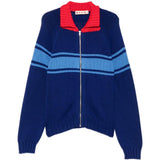 Cardigan con zip multicolore 