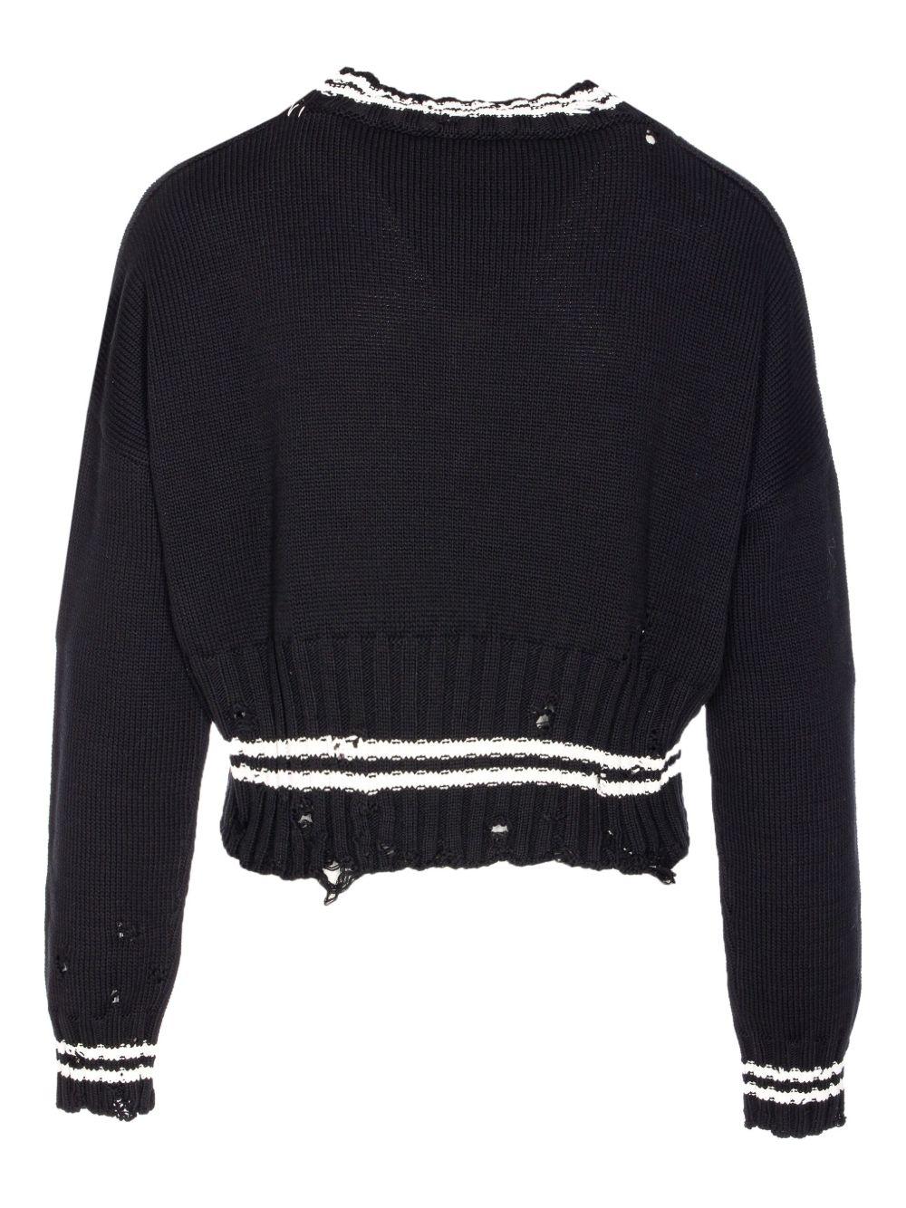 Maglione con effetto consumato in nero Marni - donna 