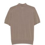 Polo a maniche corte con texture in marrone Kangra - uomo 