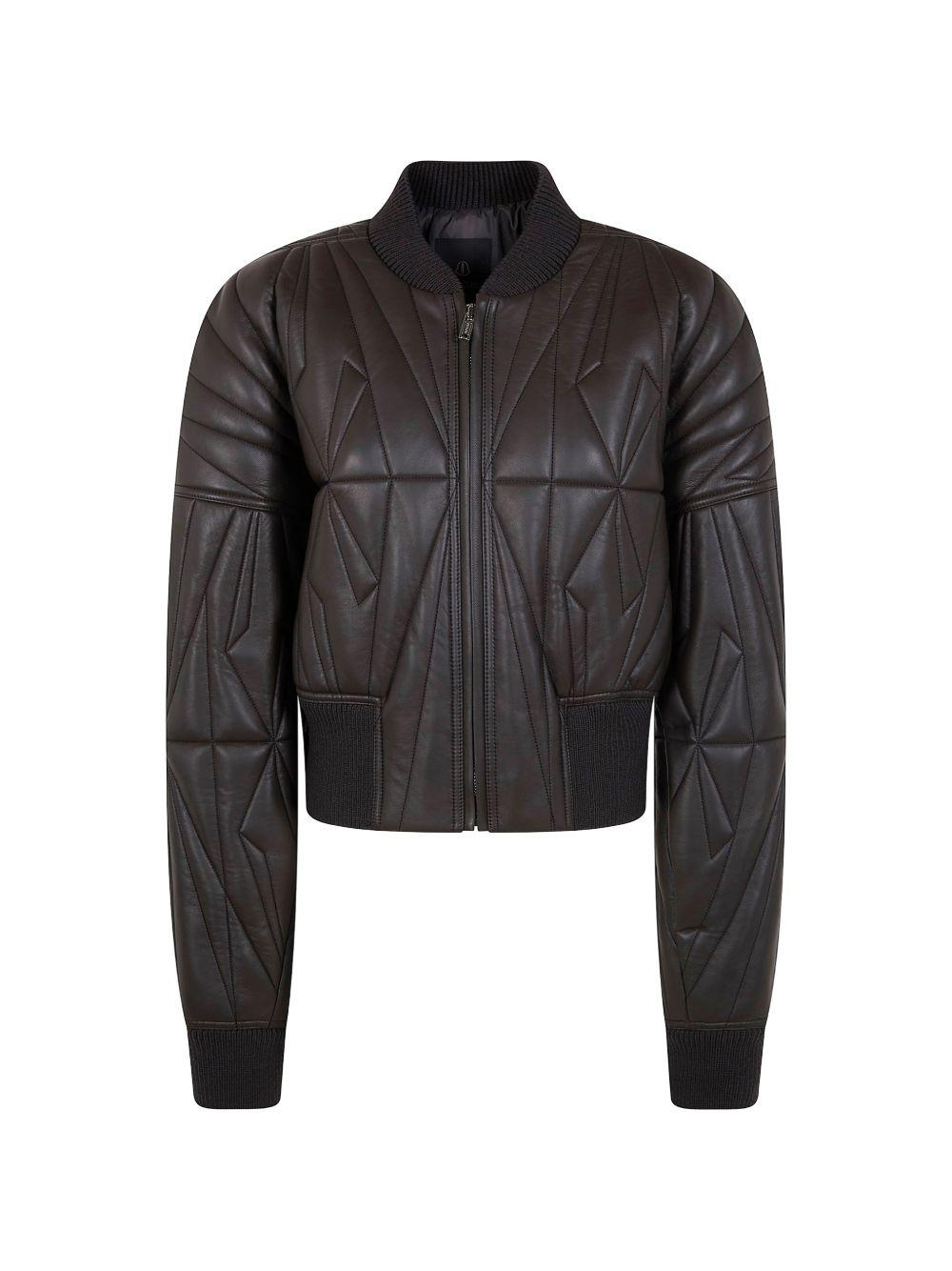 Giacca crop geocamo in marrone Rick Owens x Moncler - unisex<BR/> 