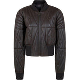 Giacca crop geocamo in marrone Rick Owens x Moncler - unisex<BR/> 