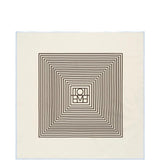 Foulard con stampa monogram in avorio 