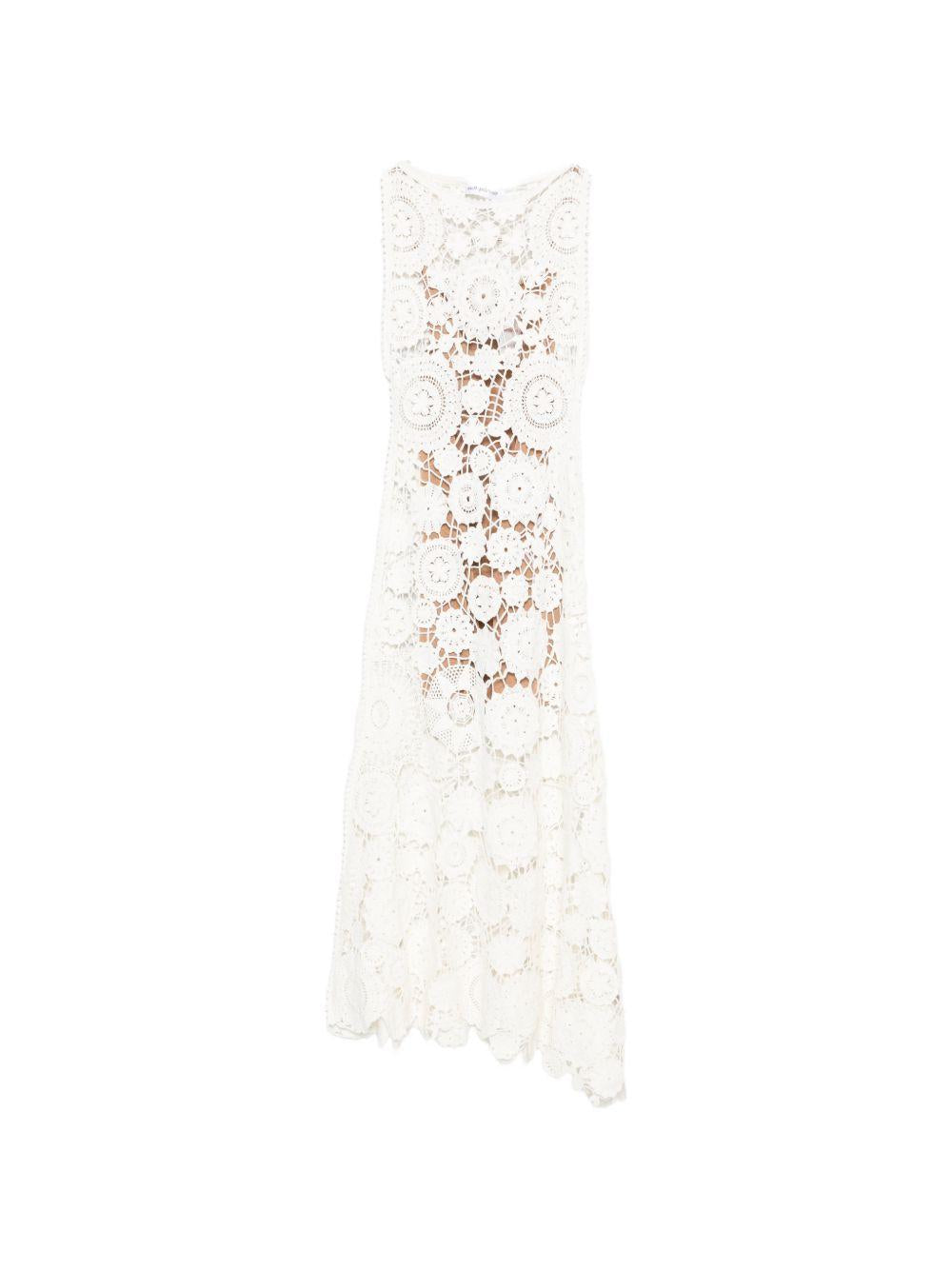 Abito midi in crochet bianco Self-Portrait - donna 