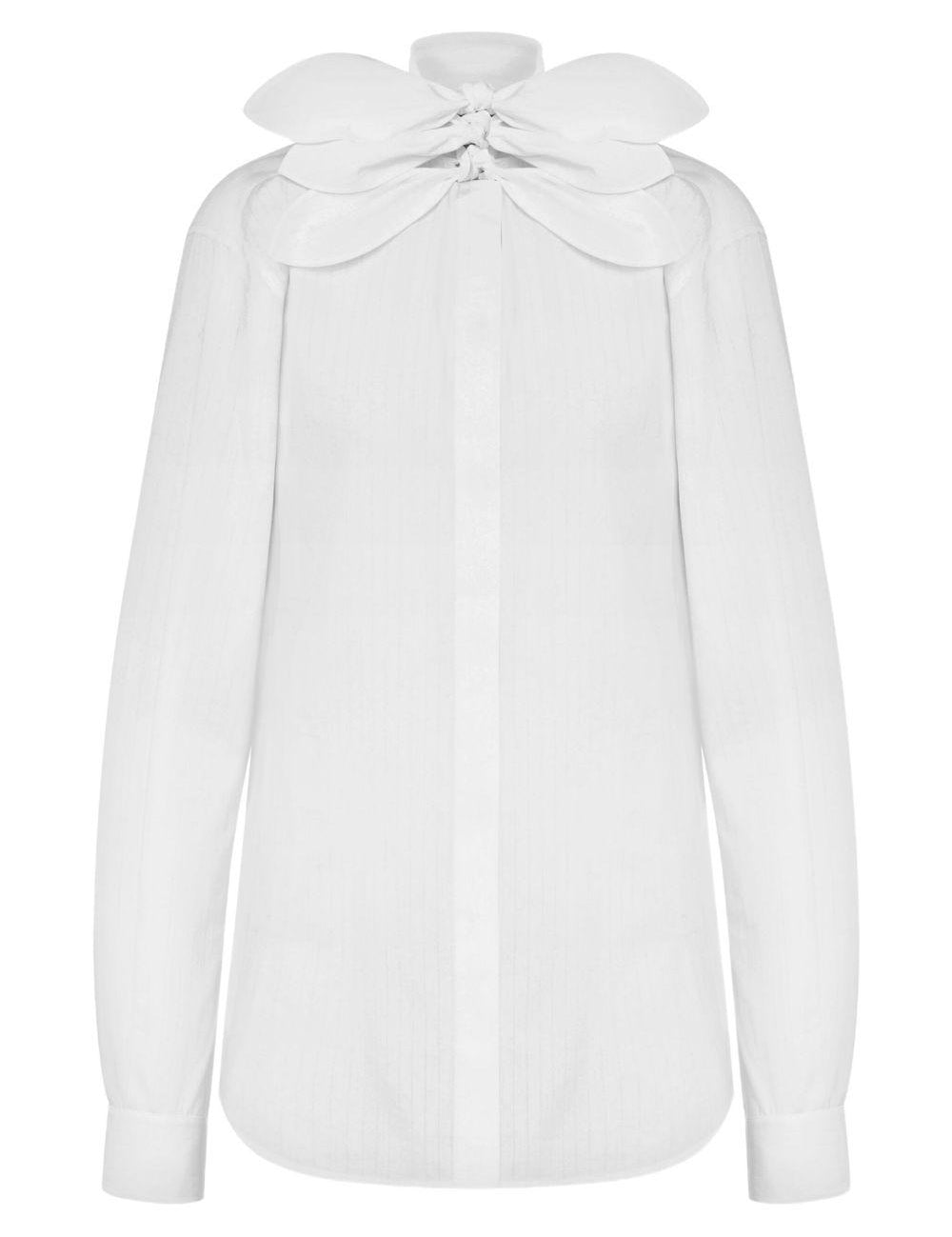 Camicia con fiocco in bianco Moschino - donna 