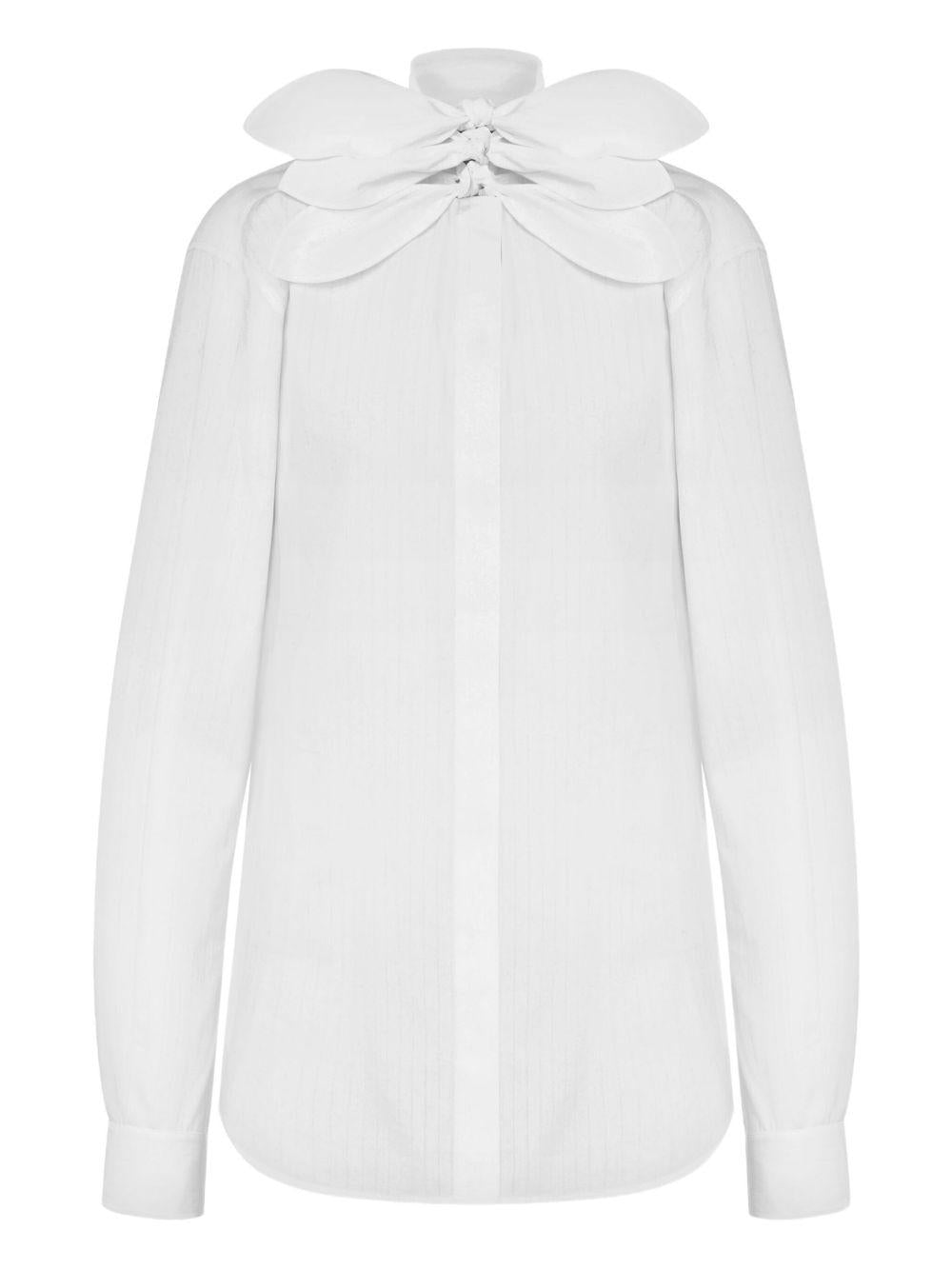 Camicia con fiocco in bianco Moschino - donna 