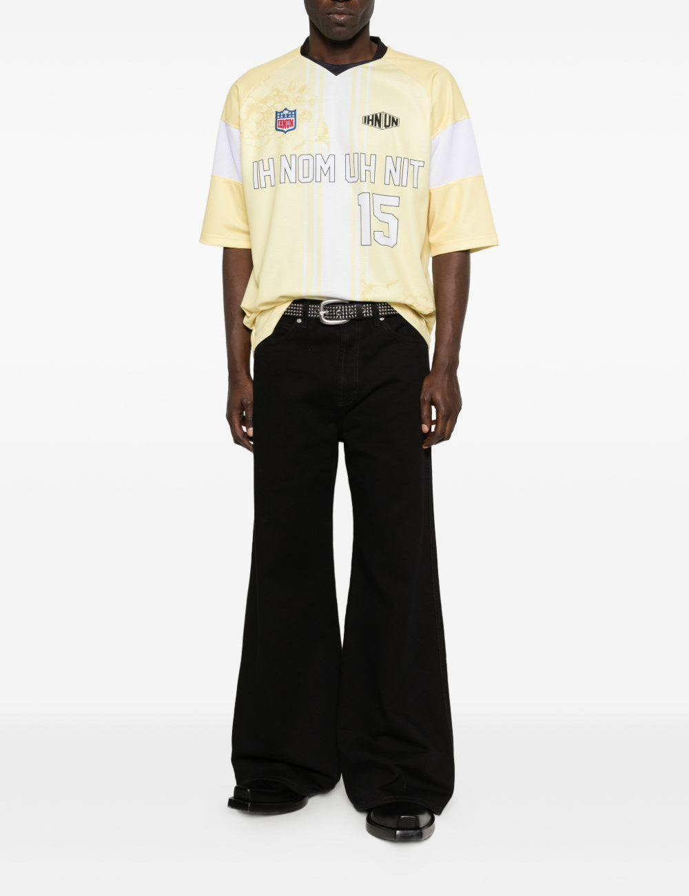 T-shirt con numero floreale in giallo Ih nom uh nit - uomo 