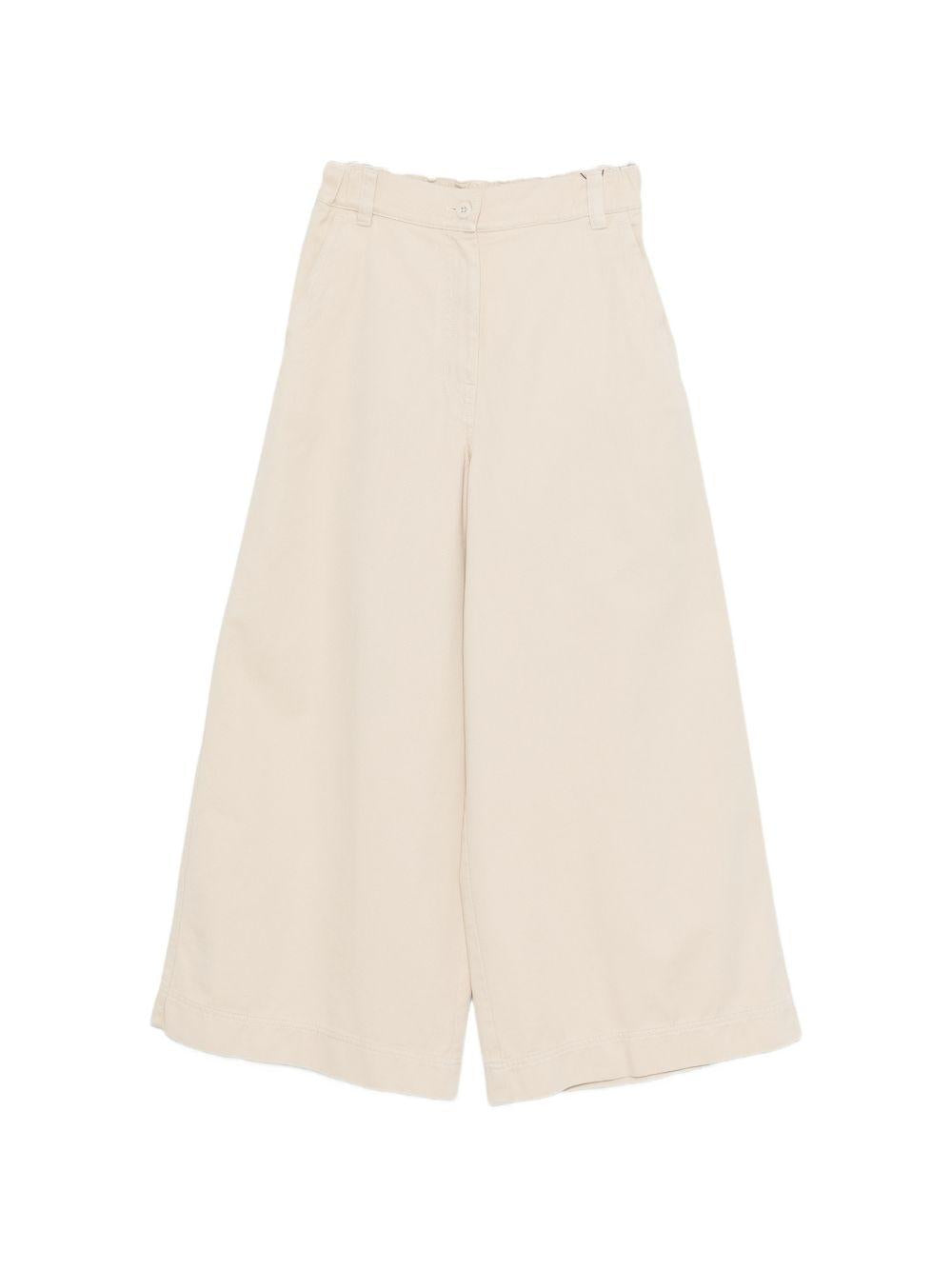 Pantaloni a gamba larga con bottoni in beige Maxmara weekend - donna 