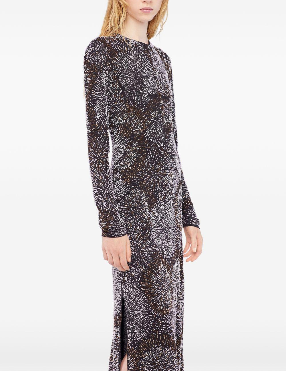 Abito con perline in nero Rabanne - donna 
