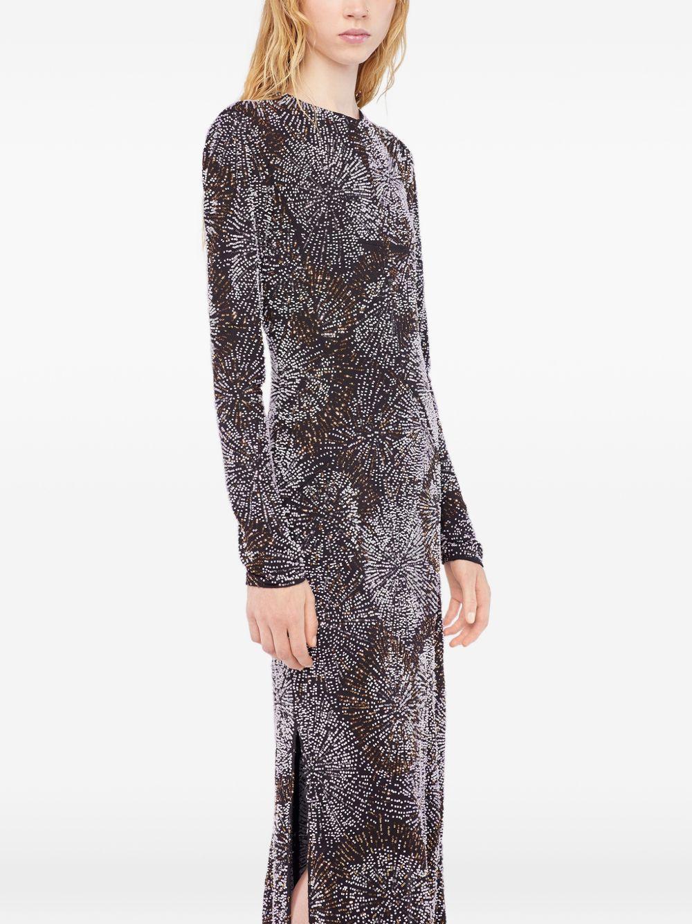 Abito con perline in nero Rabanne - donna 