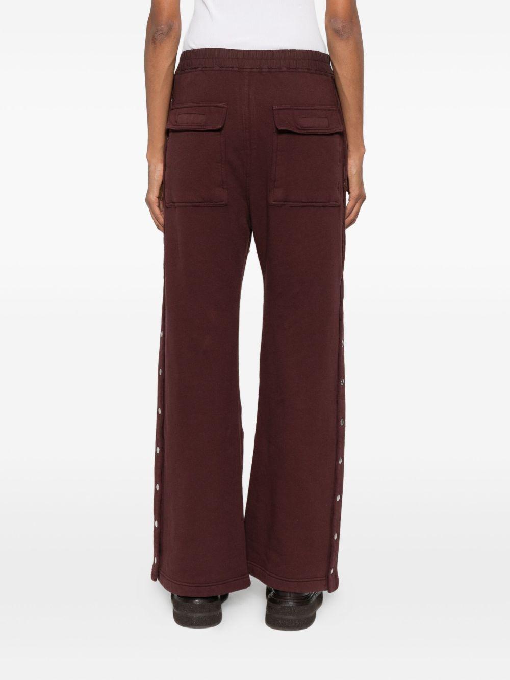 Pantaloni con bottoni in marrone Rick Owens DRKSHDW - donna 