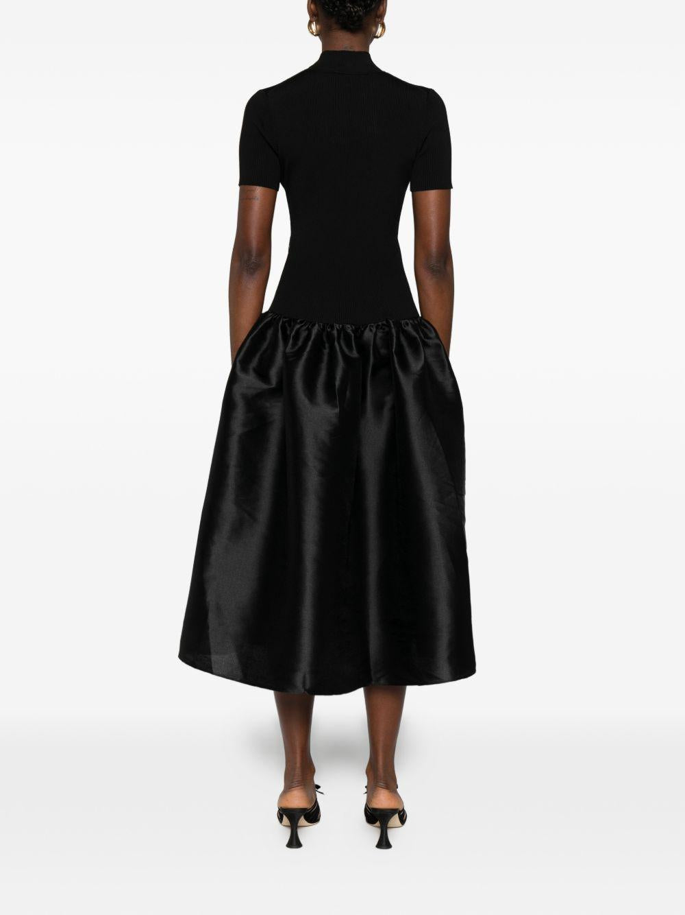 Abito midi in nero Self-Portrait - donna 