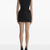 Abito stockman con spalline in nero Mugler - donna 