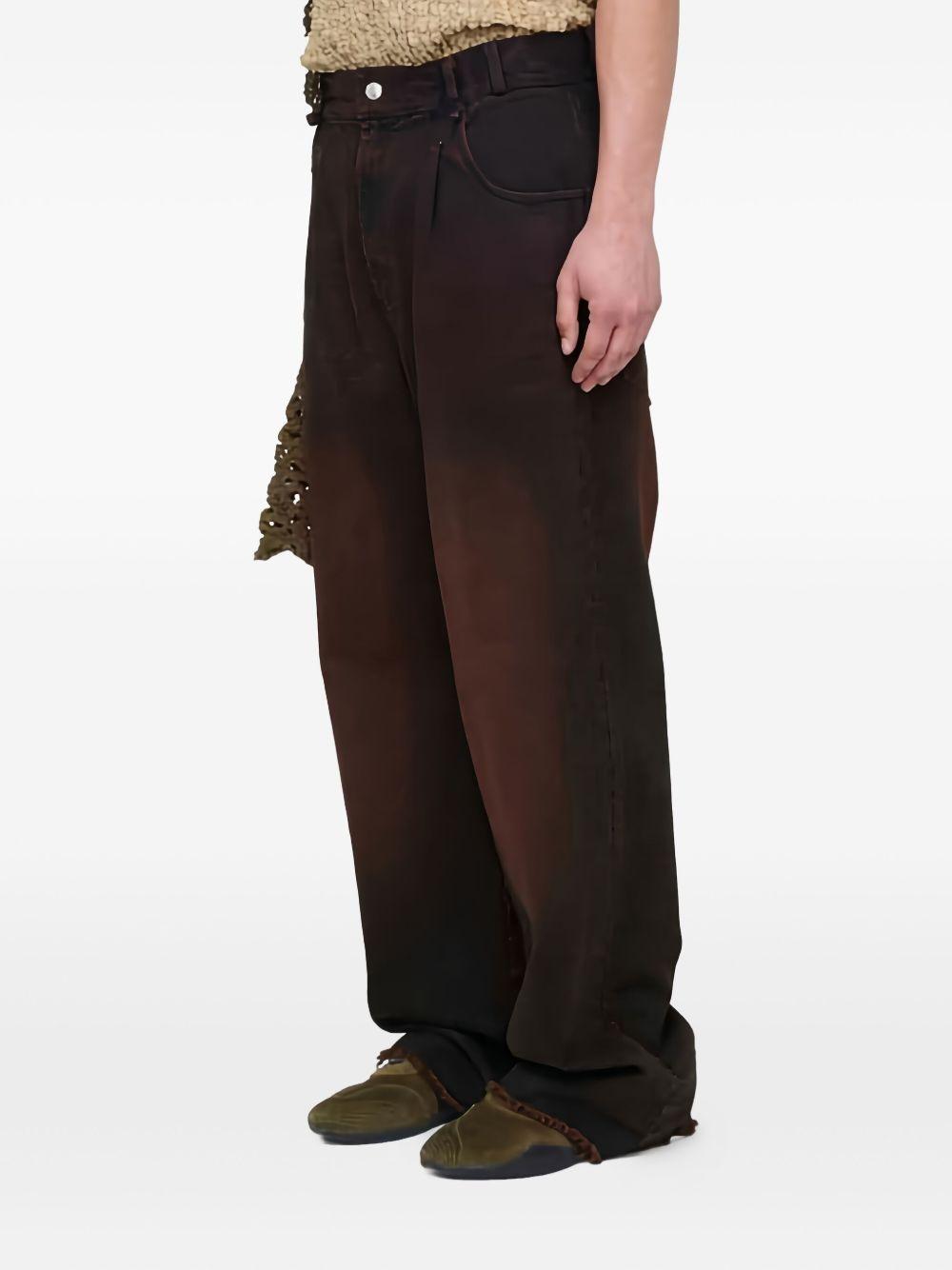 Jeans boyfriend a gamba ampia  in marrone Song for the mute - uomo 