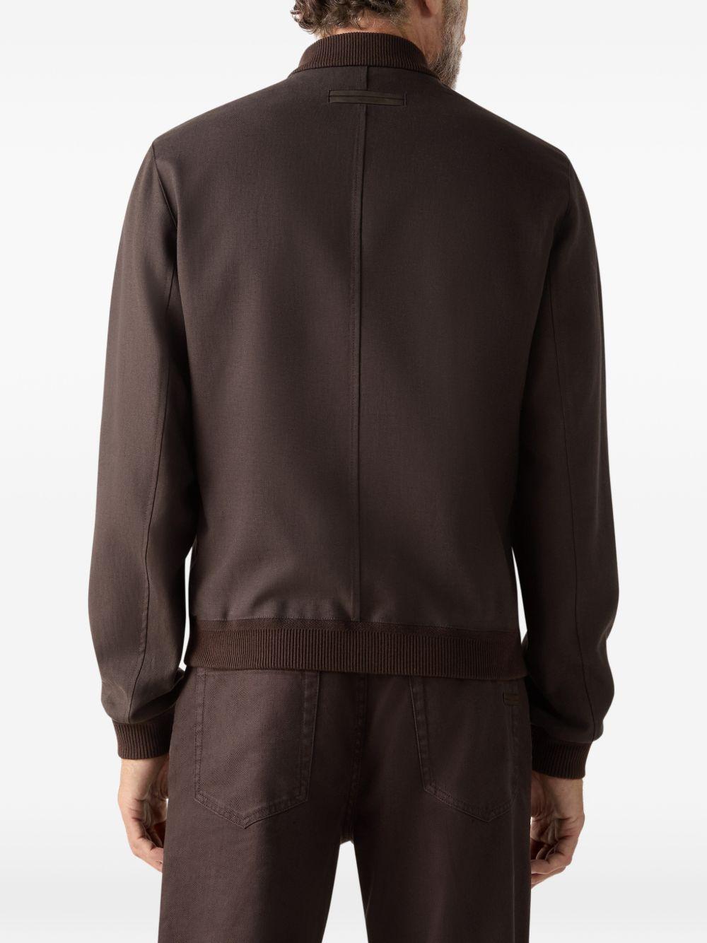 Bomber Oasi Lino in marrone Zegna - uomo 