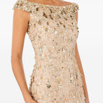 Abito da sera jessie con cristalli in oro Jenny packham- donna 