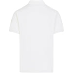 Polo con logo in bianco Moncler - uomo 