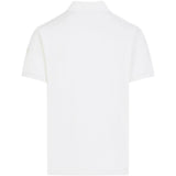 Polo con logo in bianco Moncler - uomo 