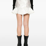 Minigonna con ruches in bianco Ganni - donna 