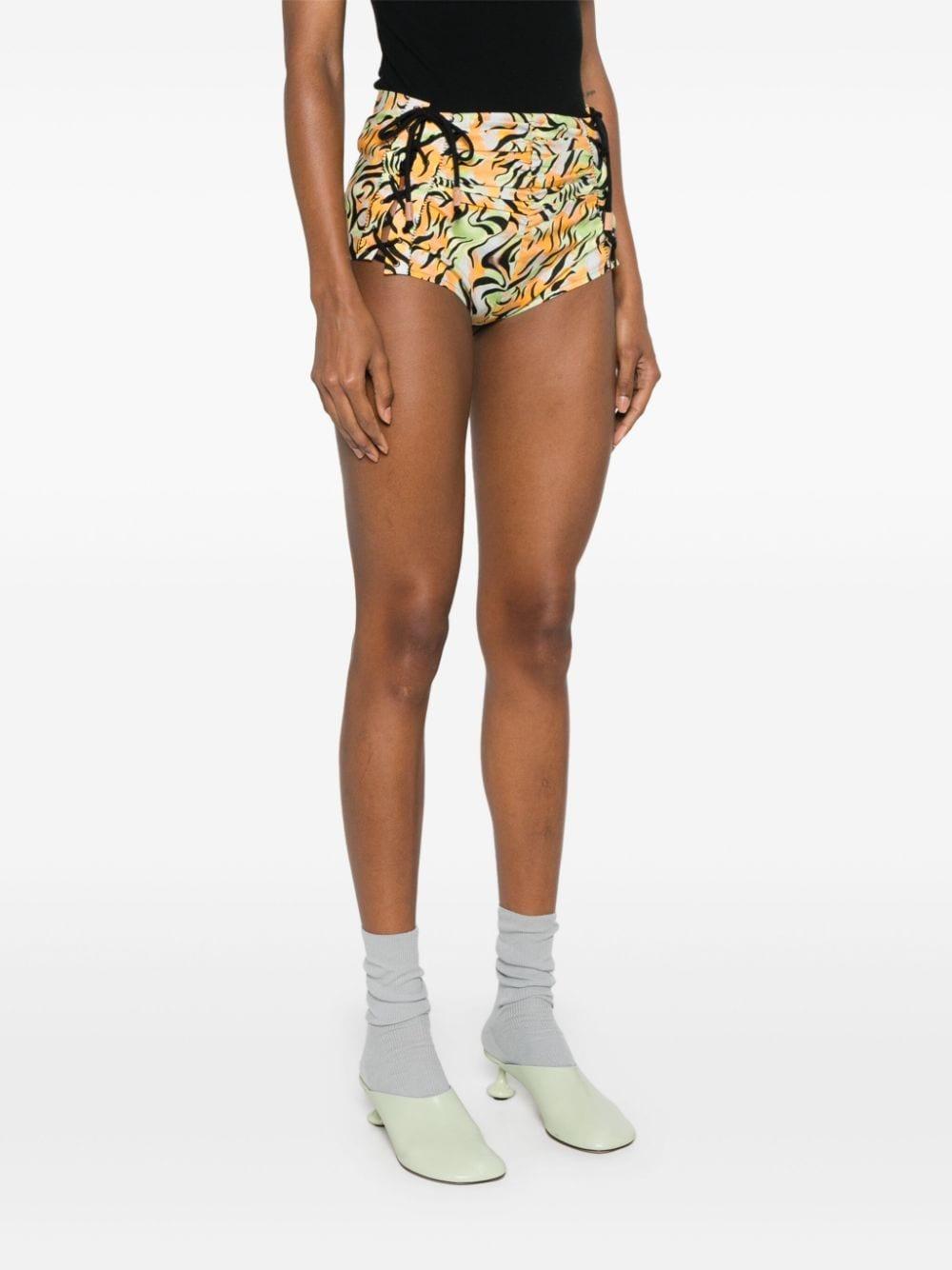 Shorts con stampa grafica in multicolore di Marni - donna 