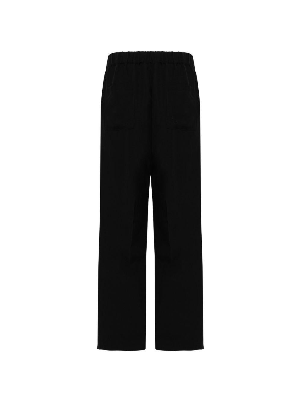 Pantaloni con vita elasticizzata in nero Laneus - uomo 