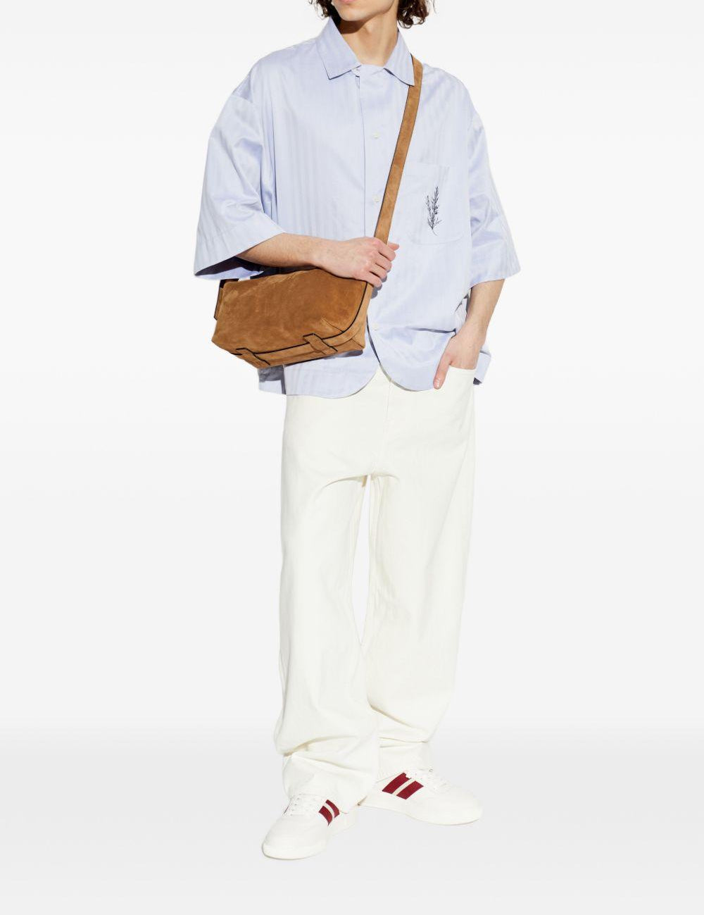 Camicia a maniche corte la chemise gardian in blu Jacquemus - uomo 