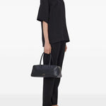 T-shirt con scollo a v ermo in nero Loulou de saison - donna 