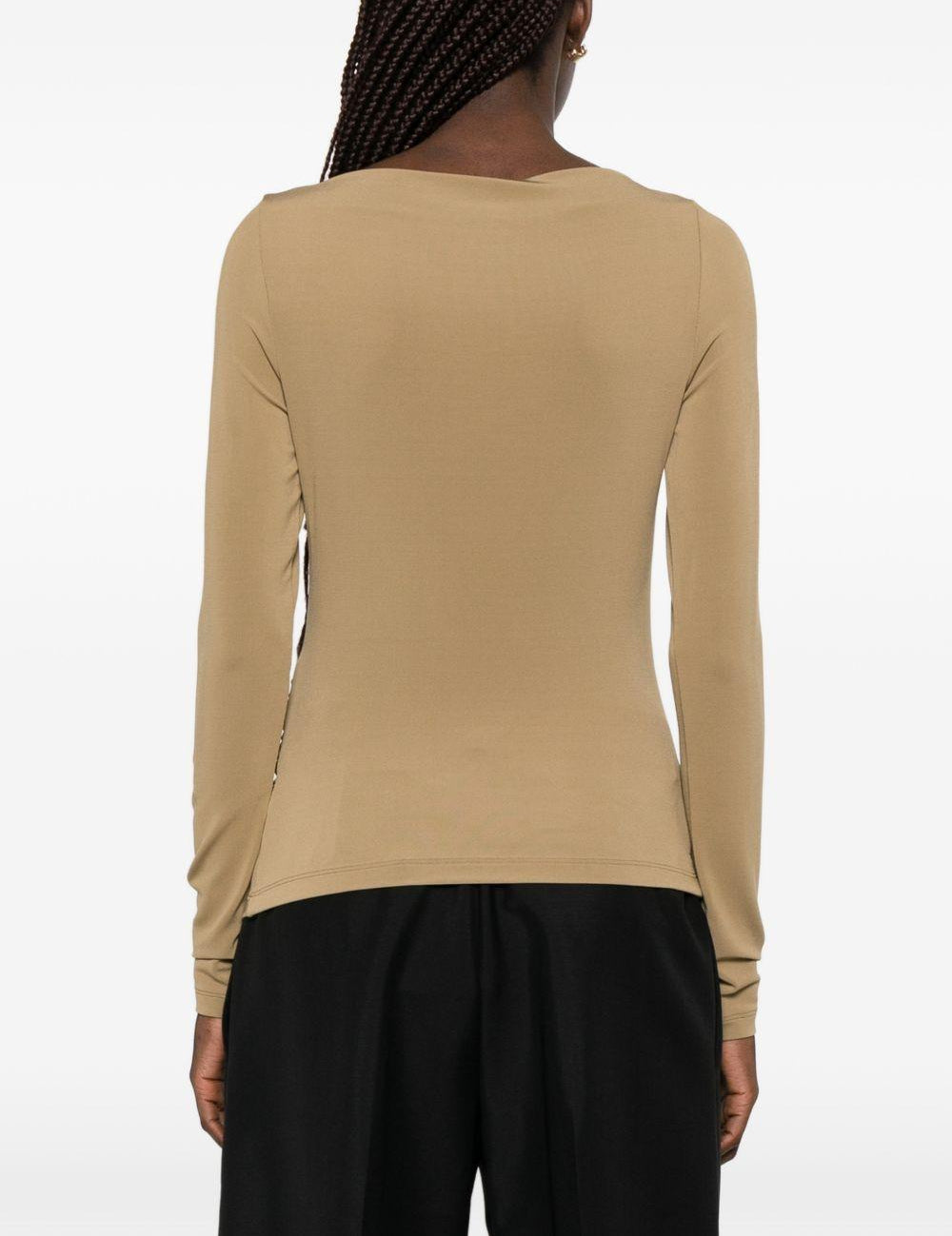 t-shirt arricciato gomma in beige Maxmara - donna 