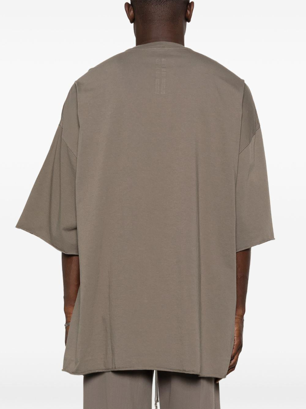 T-shirt girocollo in grigio Rick owens - uomo 