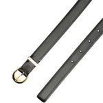 Cintura in pelle con fibbia in nero Khaite - donna 