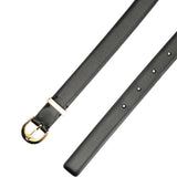 Cintura in pelle con fibbia in nero Khaite - donna 