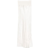 Gonna midi con finitura satinata in bianco Rick owens - donna 