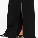 Abito lungo con inserti in pizzo nero Ermanno Scervino - donna 