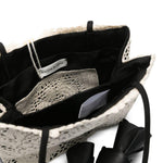 Borsa a mano julia all'uncinetto in nero e crema Magda butrym - donna 