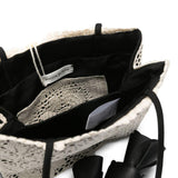 Borsa a mano julia all'uncinetto in nero e crema Magda butrym - donna 
