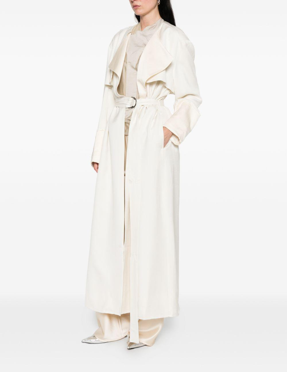 Trench coat con cintura Vela in beige Entire studios - donna 