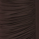 Abito midi con ruches in marrone Rotate holiday - donna 