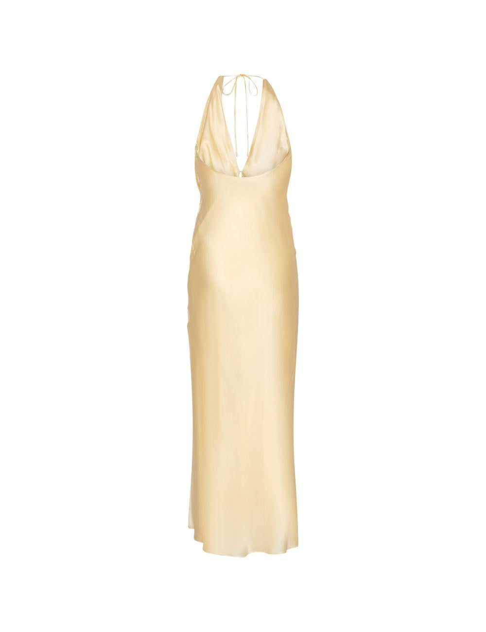 Abito lungo in chiffon giallo ROTATE - donna 