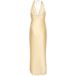 Abito lungo in chiffon giallo ROTATE - donna 