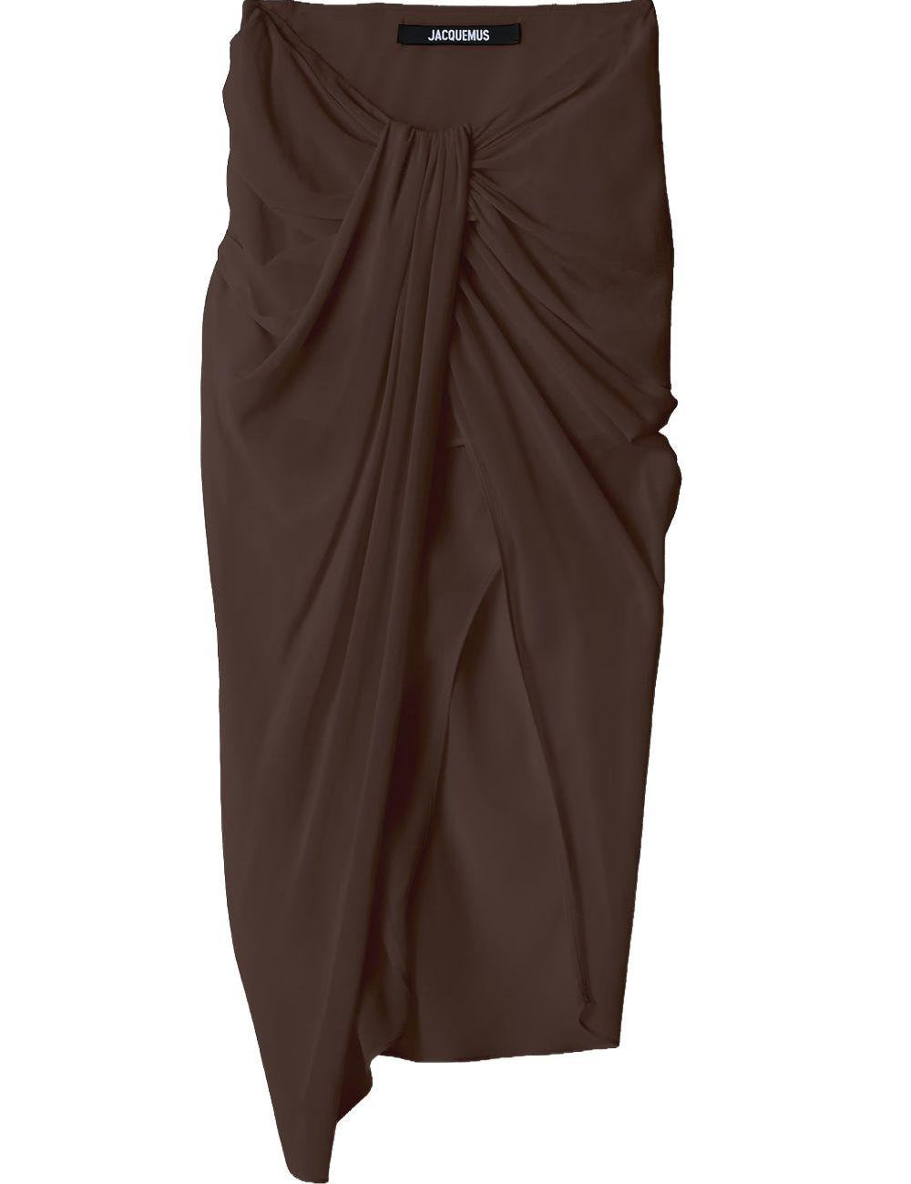 Gonna la jupe pareo in marrone Jacquemus - donna 