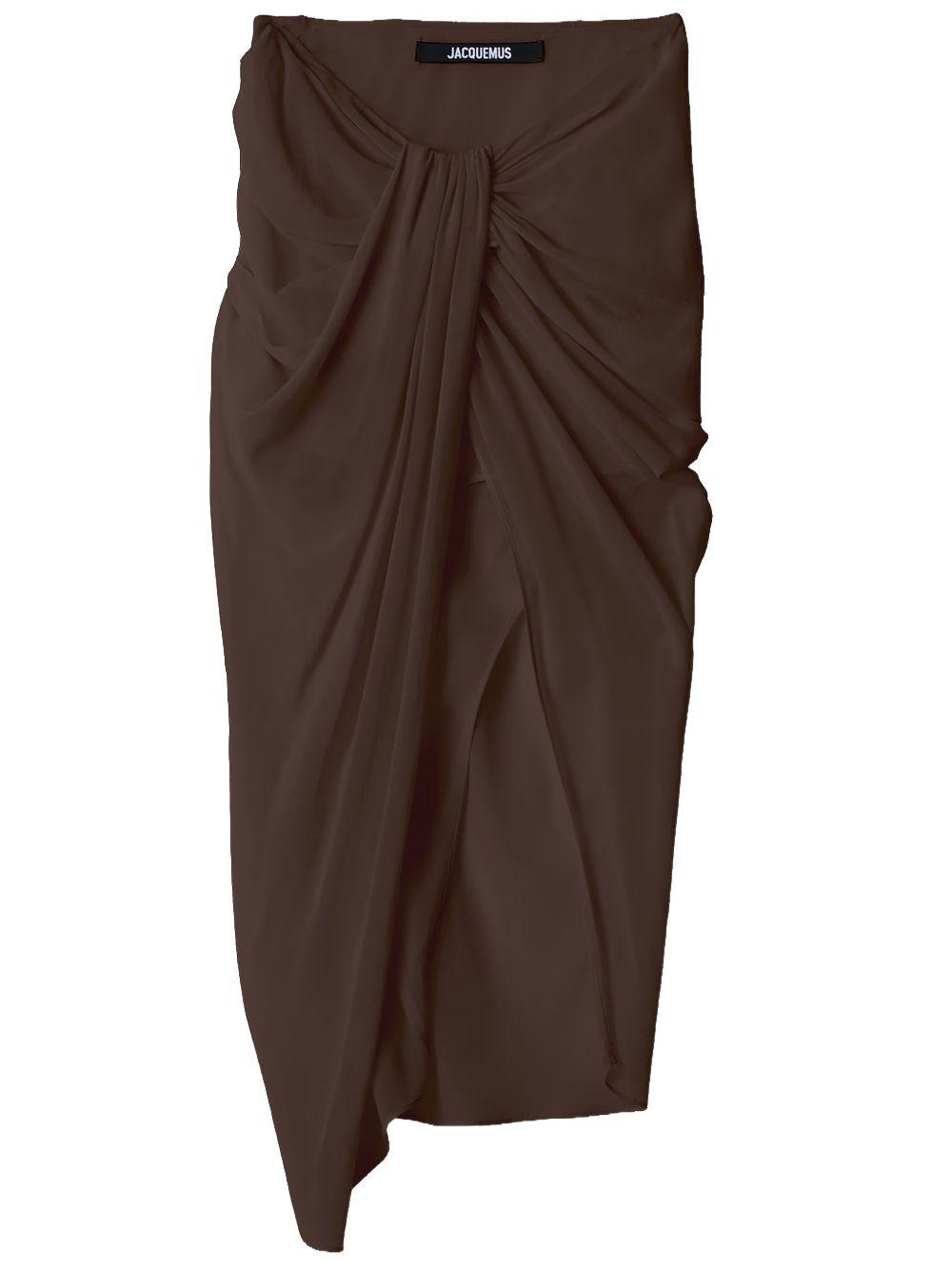 Gonna la jupe pareo in marrone Jacquemus - donna 