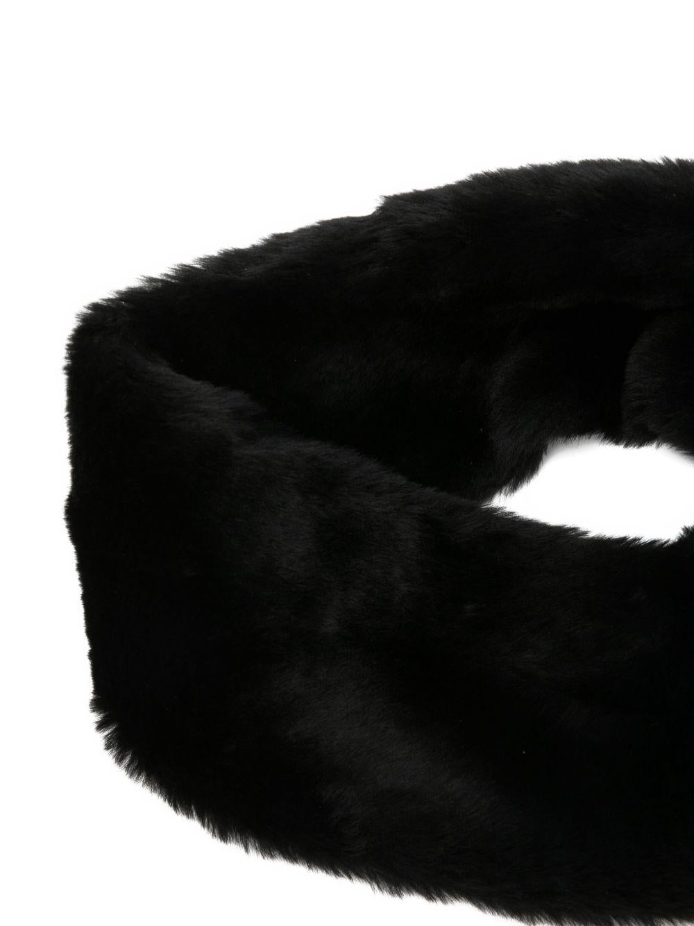 Fascia per capelli in sherling in nero Toteme - donna 