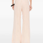 Pantaloni a palazzo con vita elasticata in rosa Forte forte - donna 